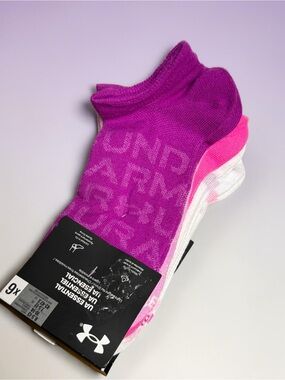 Under Armour Unisex No Show Socks | 6 Pairs | NEW